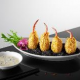 Deep fried whitebait fish