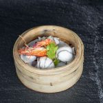 STEAMED SHRIMP DUMPLING HAKAO WITH WATER CHESSNUT