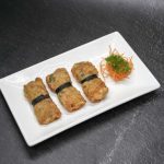 PAN FRIED BEAN CURD SKIN ROLL WITH PRAWN 