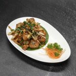 STIR FRIED RADISH CAKE WITH BEAN SPROUT IN XO SAUCE