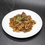 WOK FRIED RICE NOODLES (KWETIAU) WITH X.O SAUCE SHREDDED BEEF